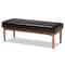 Baxton Studio Arvid Dark Brown Faux Leather Upholstered 4-Piece Wood Dining Nook Set 164-9305-10550-10552 - alternate 6